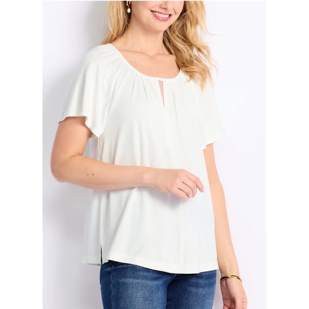 Nine Britton Aubrielle Knit Top Women XL Off-White New With Tags